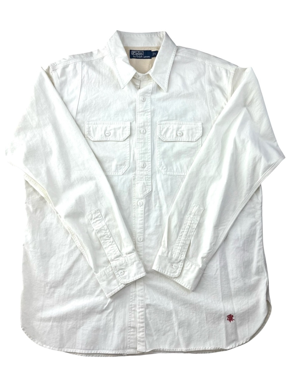 Polo by Ralph Lauren Vintage Ivory Heavy Cotton Field Sport Shirt